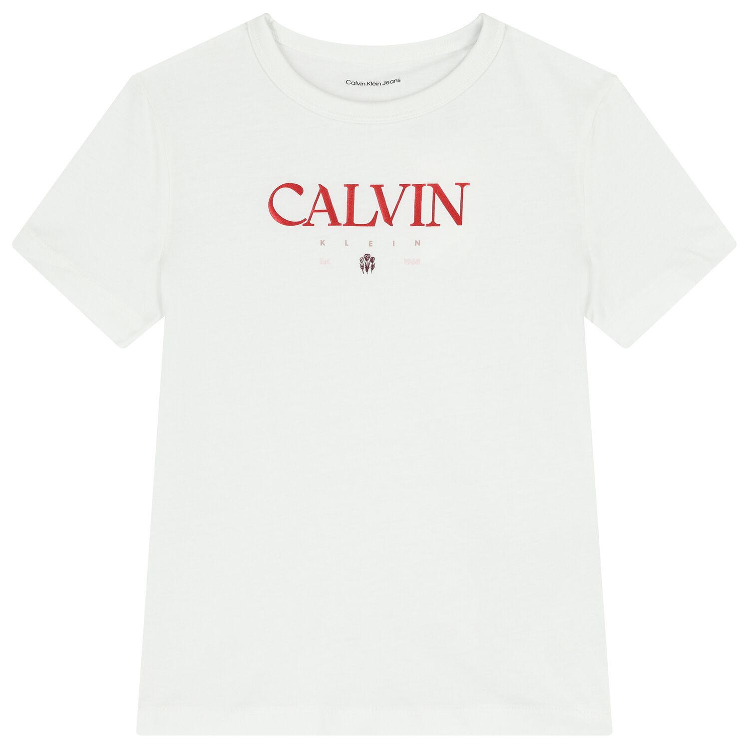 Girls White Logo T-Shirt, 1, hi-res