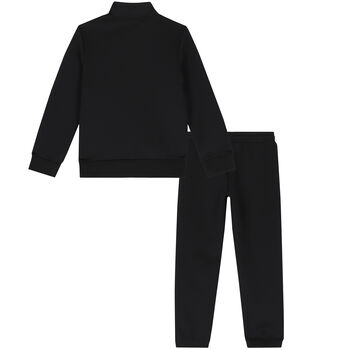 Boys Black Logo Tracksuit