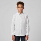 Boys Beige Stripe Shirt, 1, hi-res