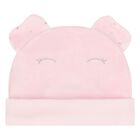 Baby Girls Pink Hat & Mitten Set, 2, hi-res