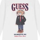 توب اولاد باكمام طويله بطبعه تيدى بير باللون الابيض, 1, hi-res