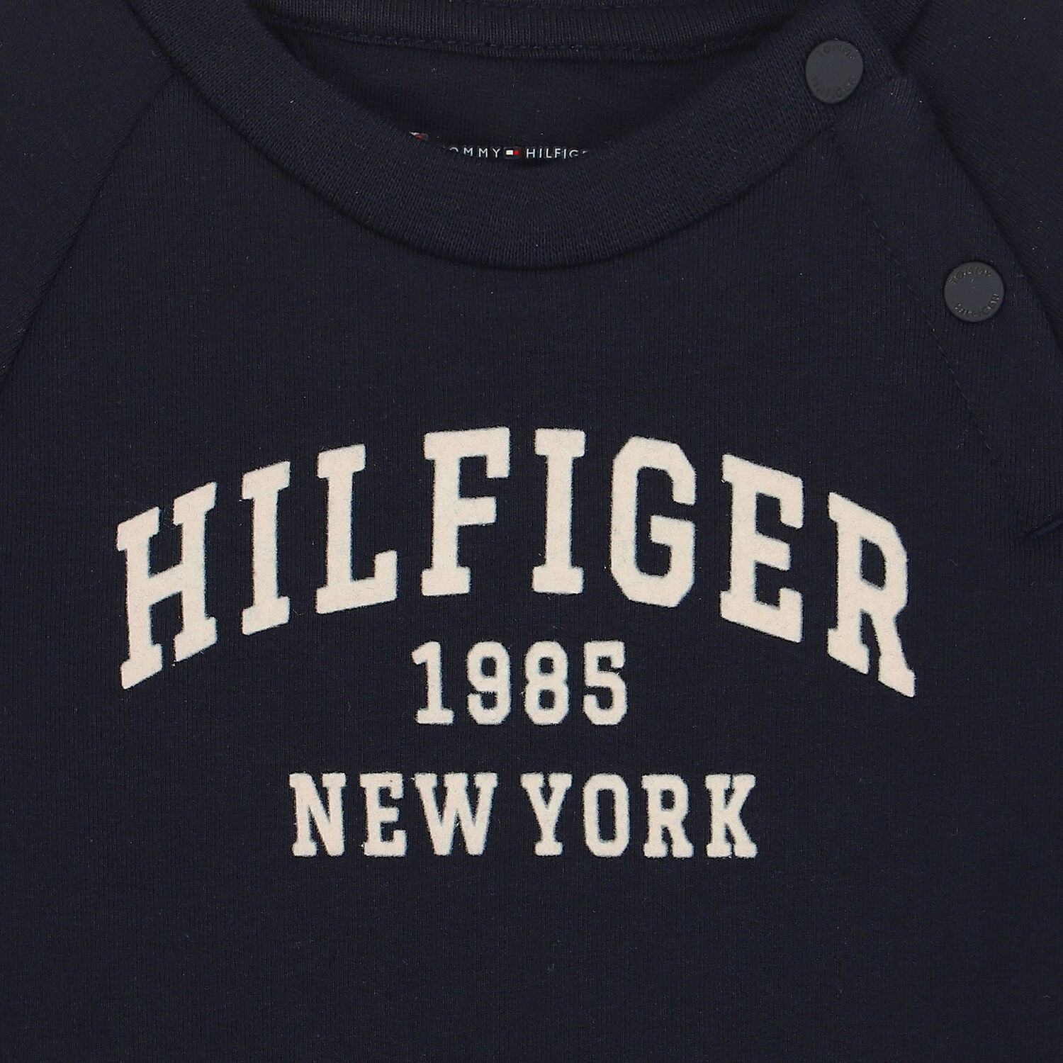 Baby Boys Navy Logo Romper, 1, hi-res