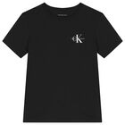 Boys Black Logo T-Shirt, 2, hi-res