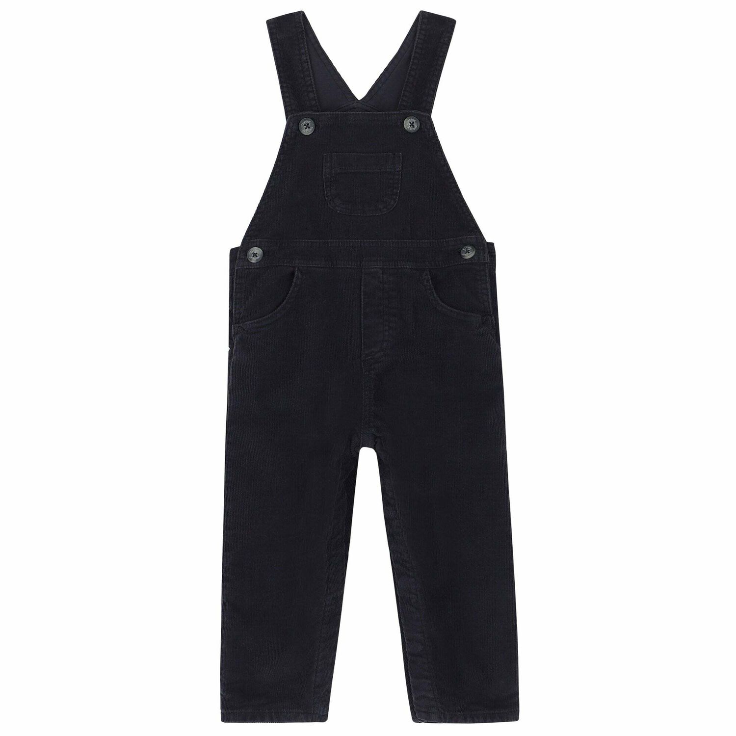 Baby Boys Navy & Ivory Dungaree Set, 1, hi-res