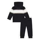 Baby Boys Black Logo Tracksuit, 1, hi-res