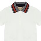 Boys White Polo Shirt, 1, hi-res