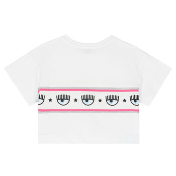 Girls White Logo T-Shirt