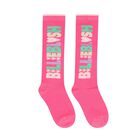 Girls Pink Logo Socks ( 2-Pack ), 1, hi-res