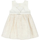 Younger Girls Ivory Organza Dress, 1, hi-res