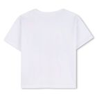 تيشيرت بناتي أبيض وردي بتصميم يونيكورن فلامنجو, 1, hi-res