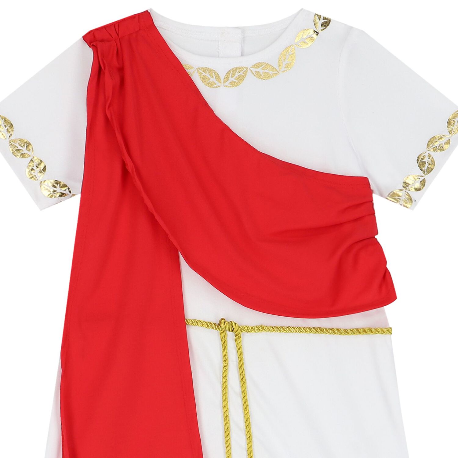 GIrls White & Red Toga Costume, 1, hi-res
