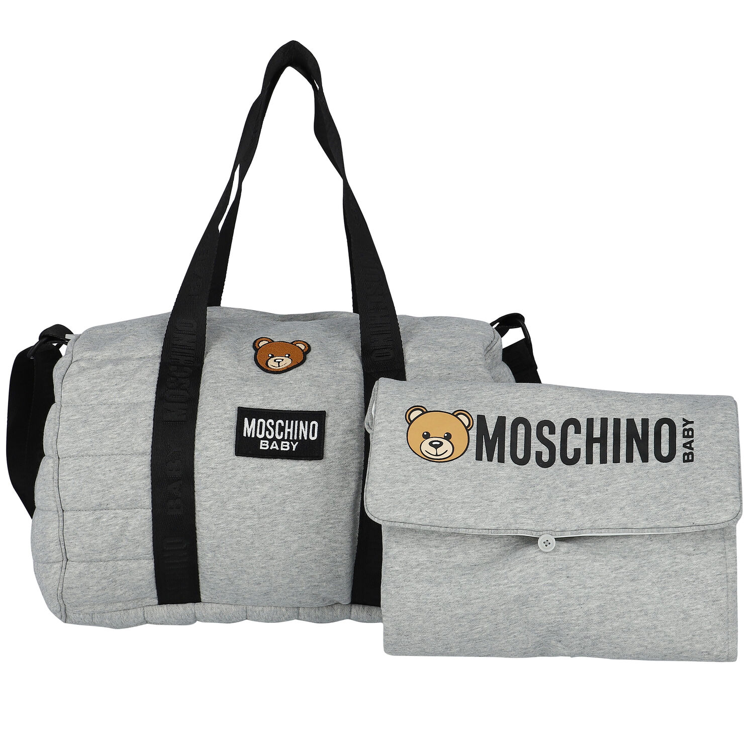 شنطة مواليد بشعار تيدى باللون الرمادى للأطفال  , 4, hi-res