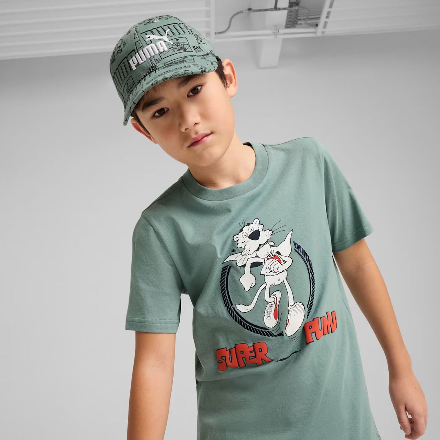 كاب اولاد بالشعار باللون الاخضر, 1, hi-res image number null