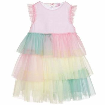 Girls Rainbow Tulle Dress
