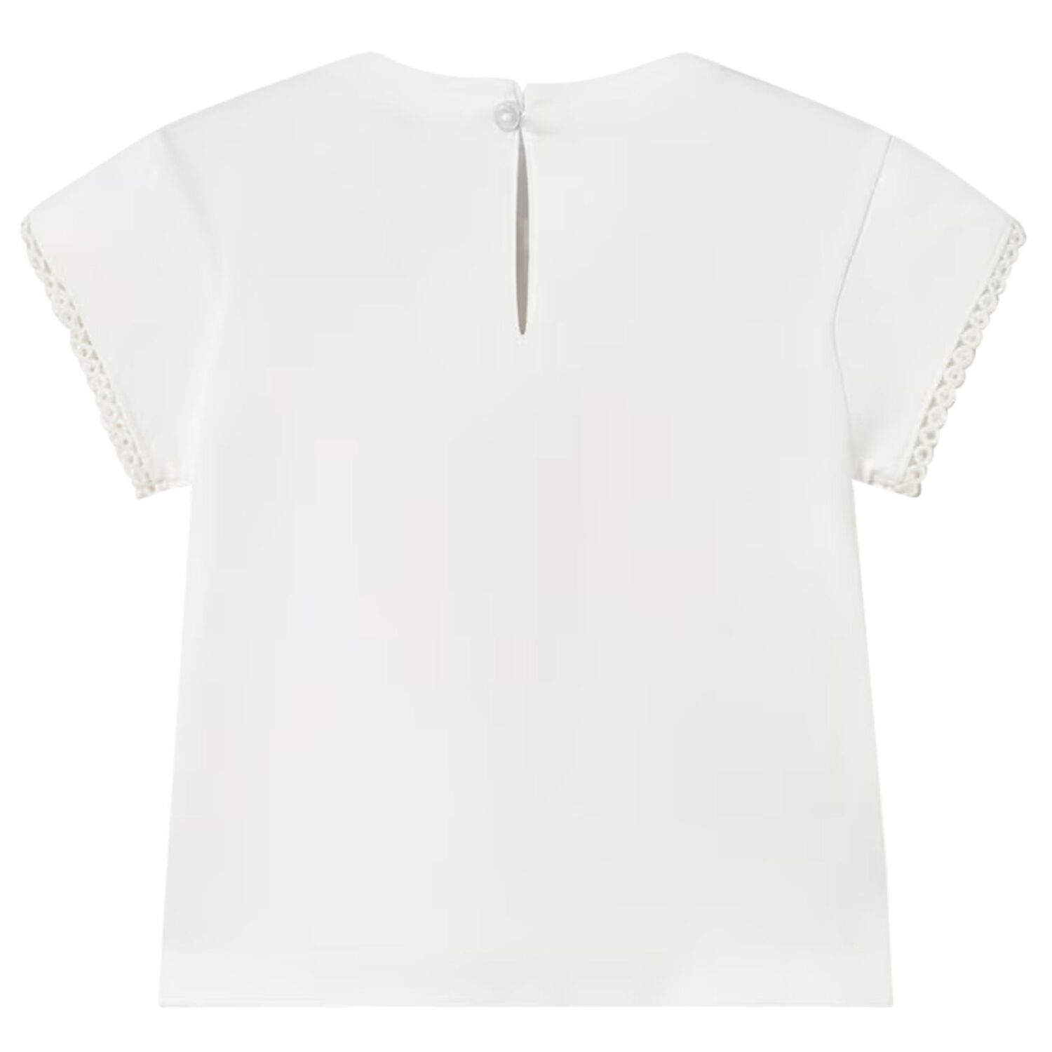 Younger Girls White T-Shirt, 1, hi-res