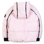 Girls Pink Logo Puffer Jacket, 2, hi-res