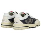 White & Beige GG Supreme Trainers, 1, hi-res