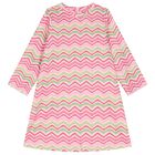 Girls Pink & Green Zigzag Dress, 1, hi-res