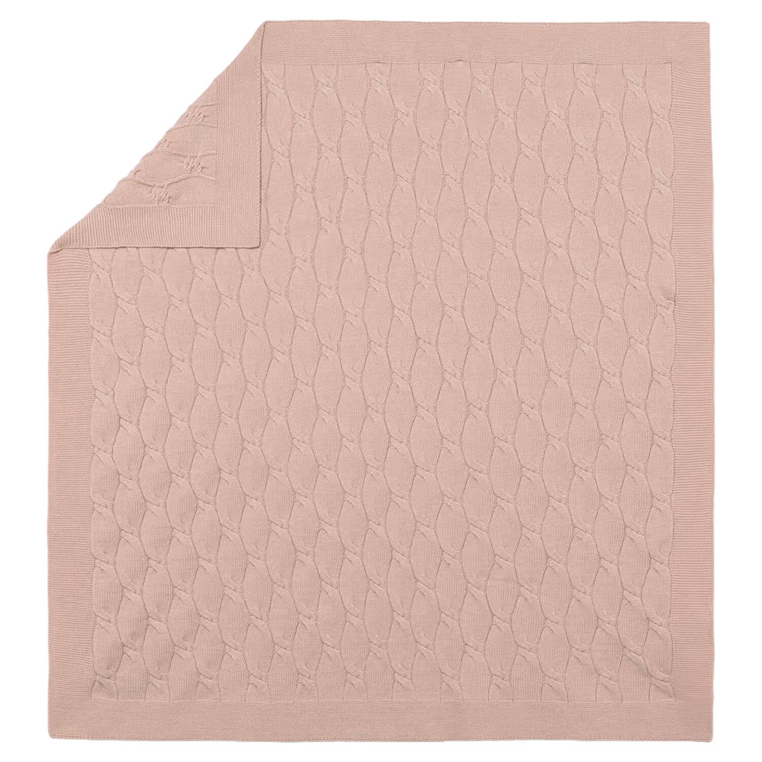 Baby Girls Pink Knitted Baby Blanket, 2, hi-res