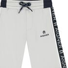 Younger Boys Grey Logo Shorts, 1, hi-res
