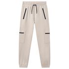 Boys Beige Cargo Style Joggers, 1, hi-res