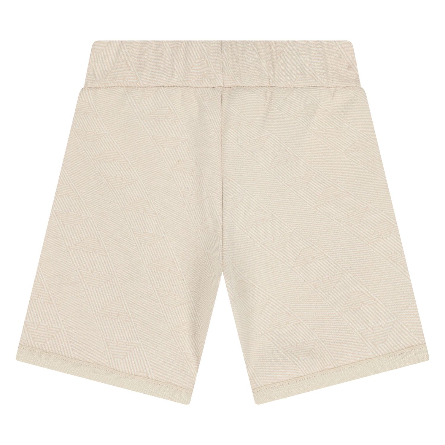 Younger Boys Beige Logo Shorts, 1, hi-res