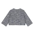 Younger Girls Navy Blue Tweed Knit Skirt Set, 2, hi-res