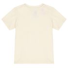 طقم شورت بنات بالشعار باللون البيج والوردي , 1, hi-res