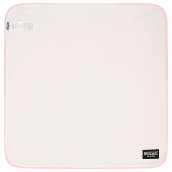 Baby Girls Pink Teddy Bear Logo Blanket