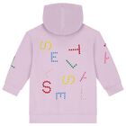 فستان بنات هودي  بالشعار باللون بنفسجي , 1, hi-res