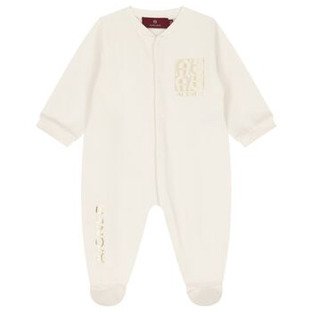 Ivory & Gold Logo Babygrow