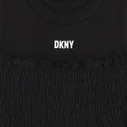 فستان بنات بالشعار باللون الأسود, 1, hi-res