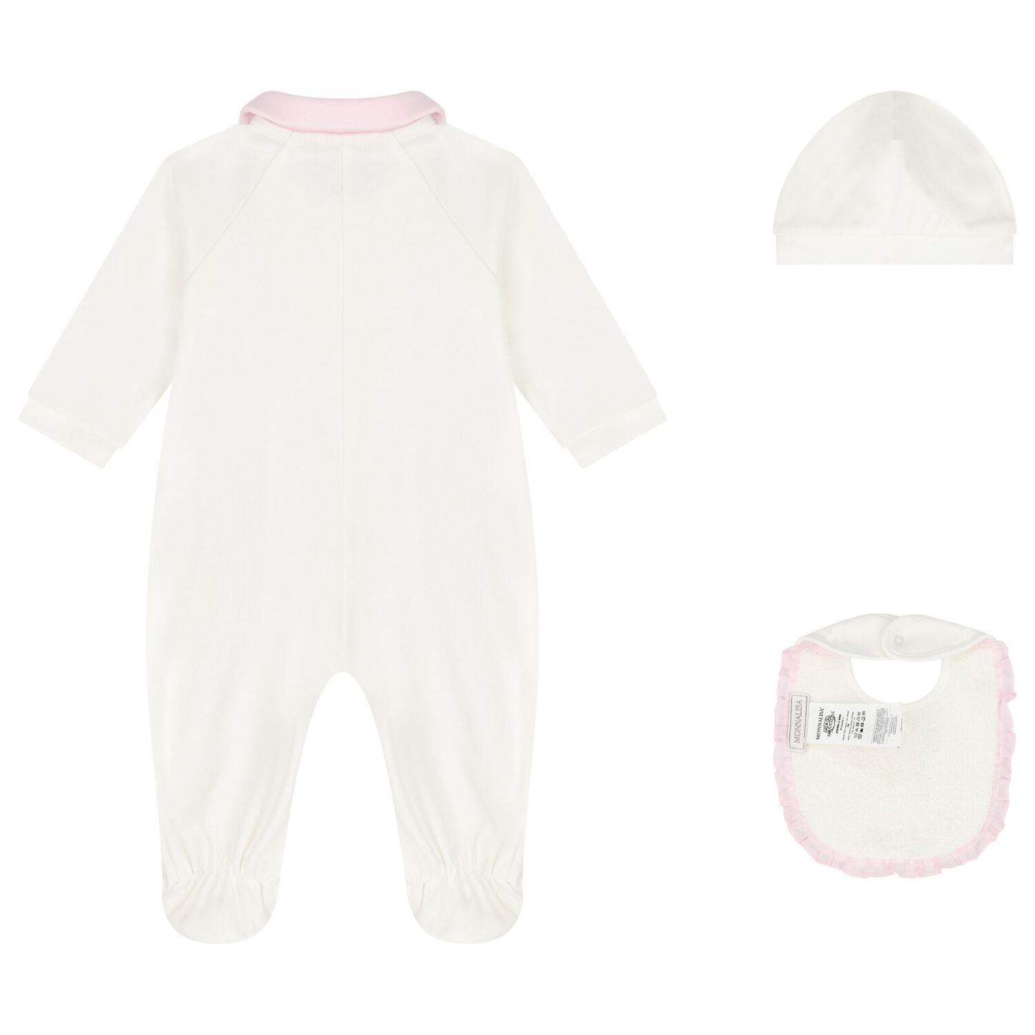 Baby Girls Ivory Teddy Bear Babygrow Gift Set, 1, hi-res
