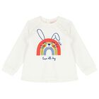 Baby Girls Ivory & Blue Tracksuit, 1, hi-res