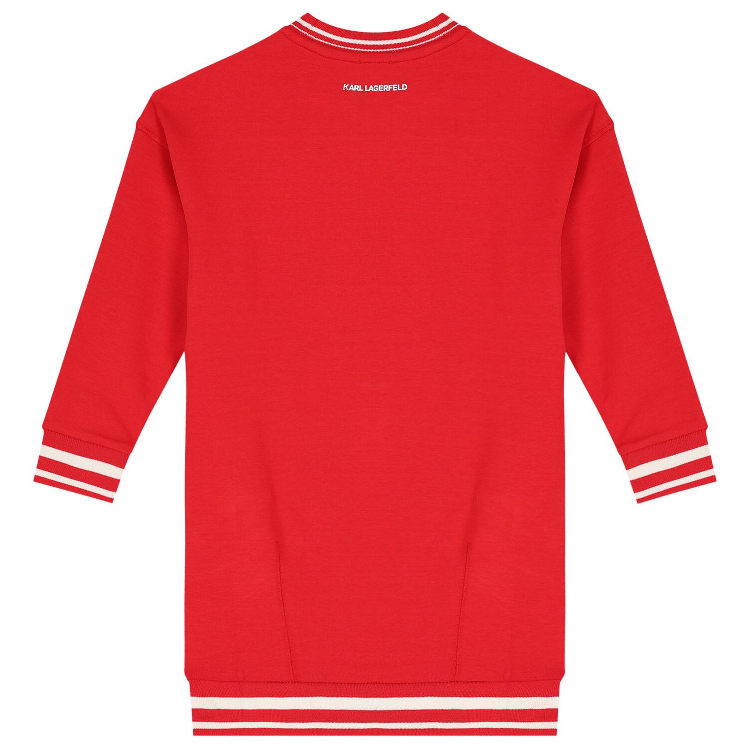 فستان بنات بالشعار باللون الأحمر, 1, hi-res image number null