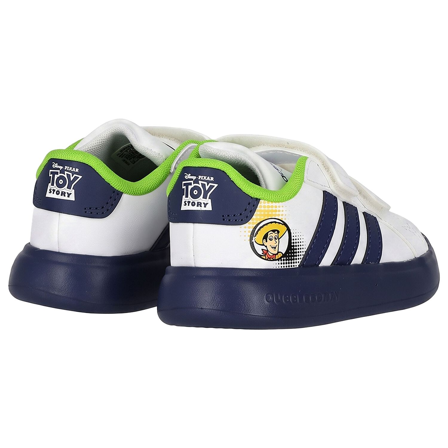Boys White & Navy Blue Buzz Lightyear Trainers, 1, hi-res