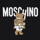 توب بنات بأكمام بشعار تيدي بير باللون الأسود, 1, hi-res