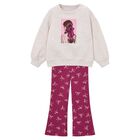 Girls Beige & Pink Leggings Set, 1, hi-res
