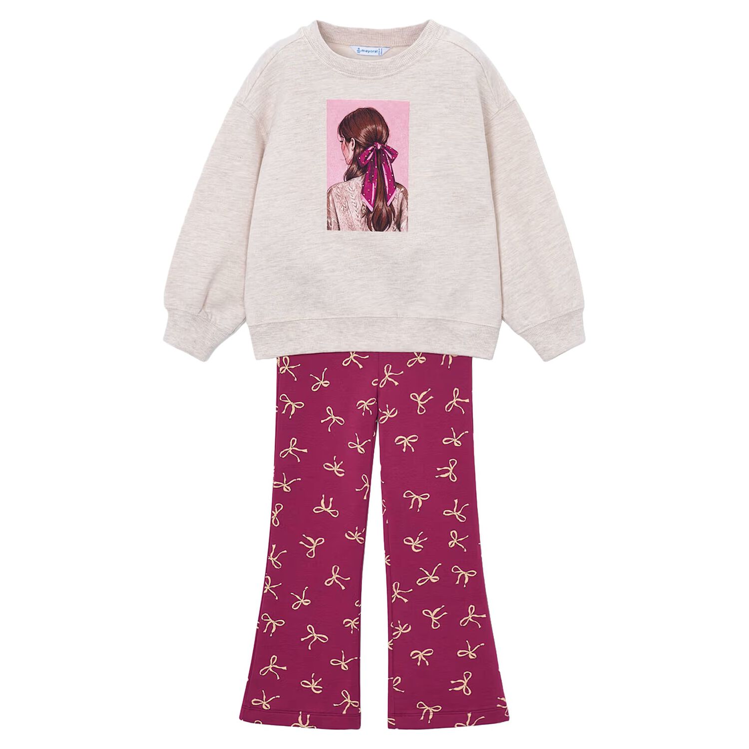 Girls Beige & Pink Leggings Set, 1, hi-res