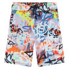 Graffiti Logo Patterned Shorts, 1, hi-res