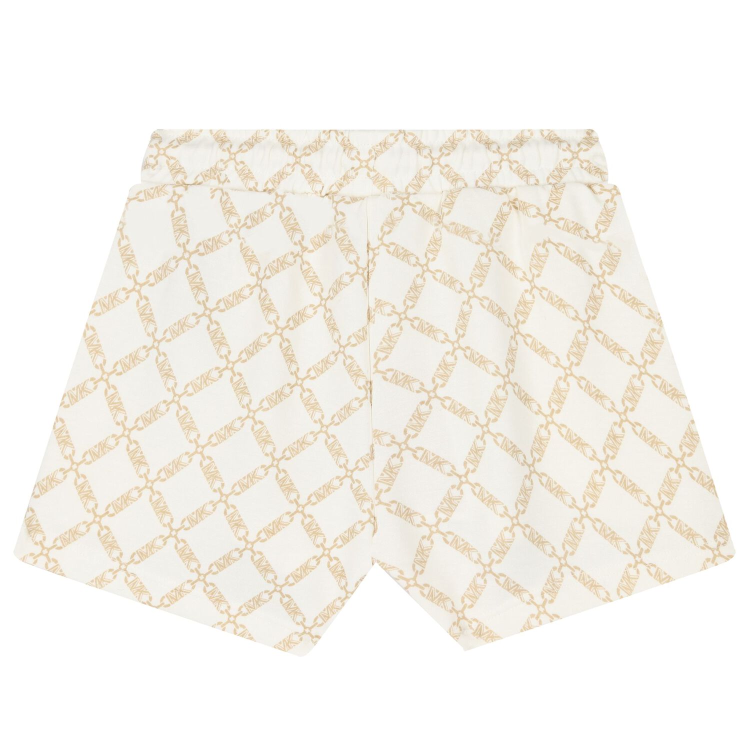 Girls Ivory & Gold Logo Shorts, 1, hi-res image number null
