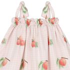Girls Pink Peaches Beach Dress, 1, hi-res