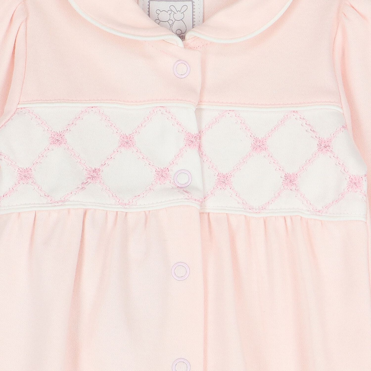 Baby Girls Pink & White Babygrow, 1, hi-res image number null