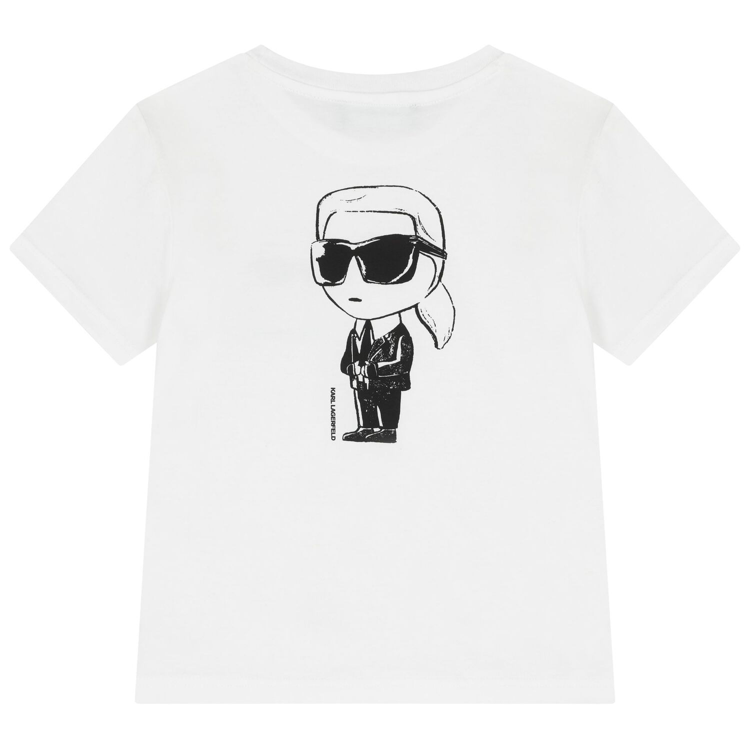 Boys Mini Me White Ikonik Karl Logo T-Shirt, 2, hi-res