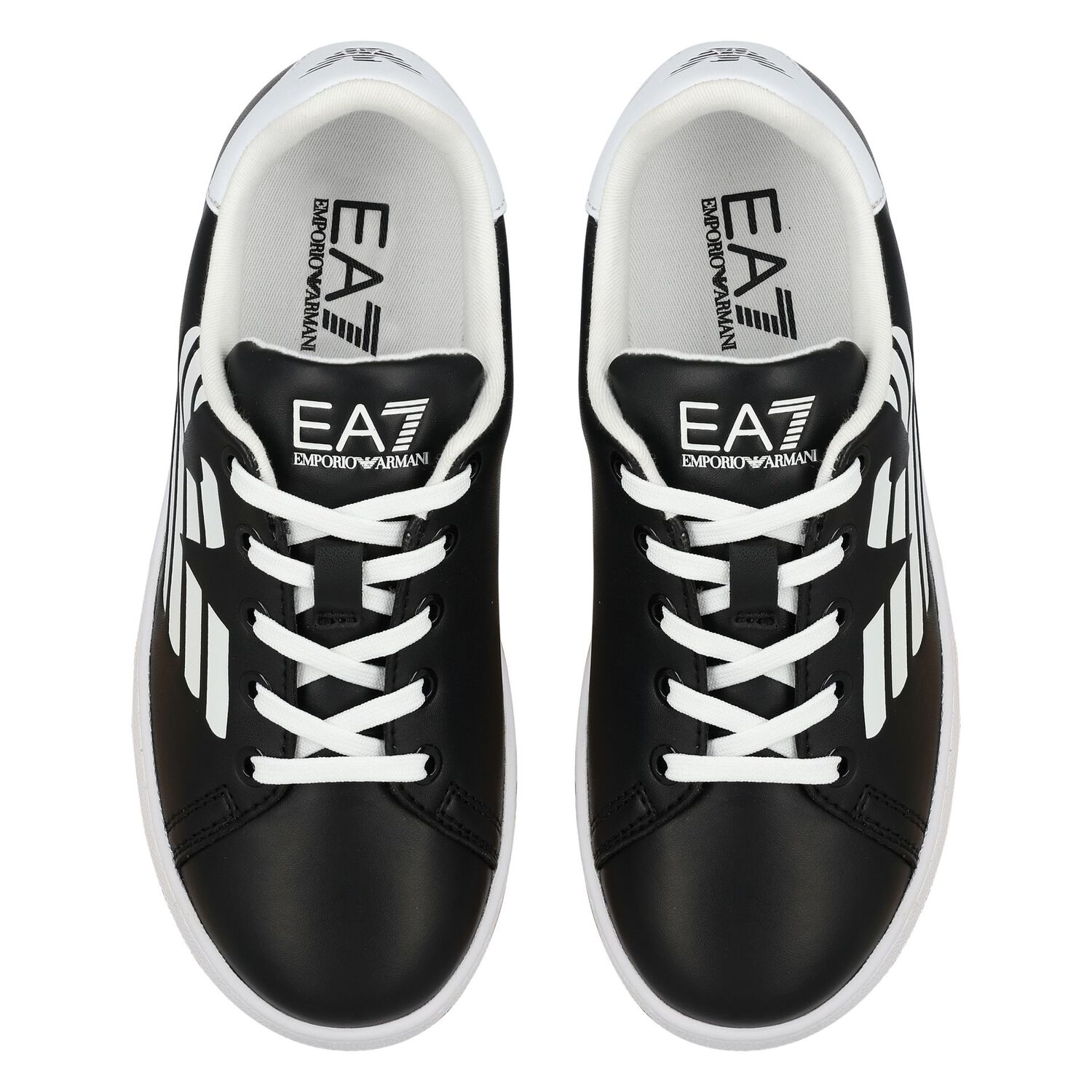 Black Logo Trainers, 1, hi-res