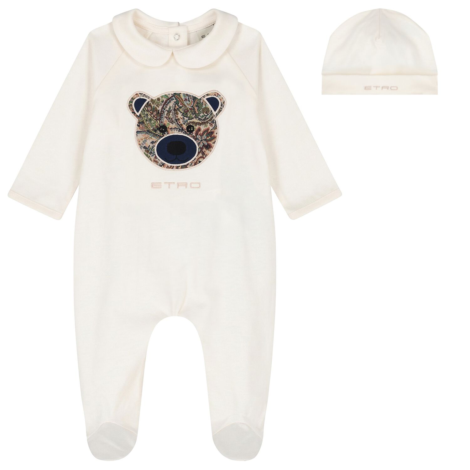 Ivory Teddy Bear Babygrow Gift Set, 1, hi-res