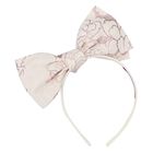 Girls Pink Jacquard Headband, 2, hi-res