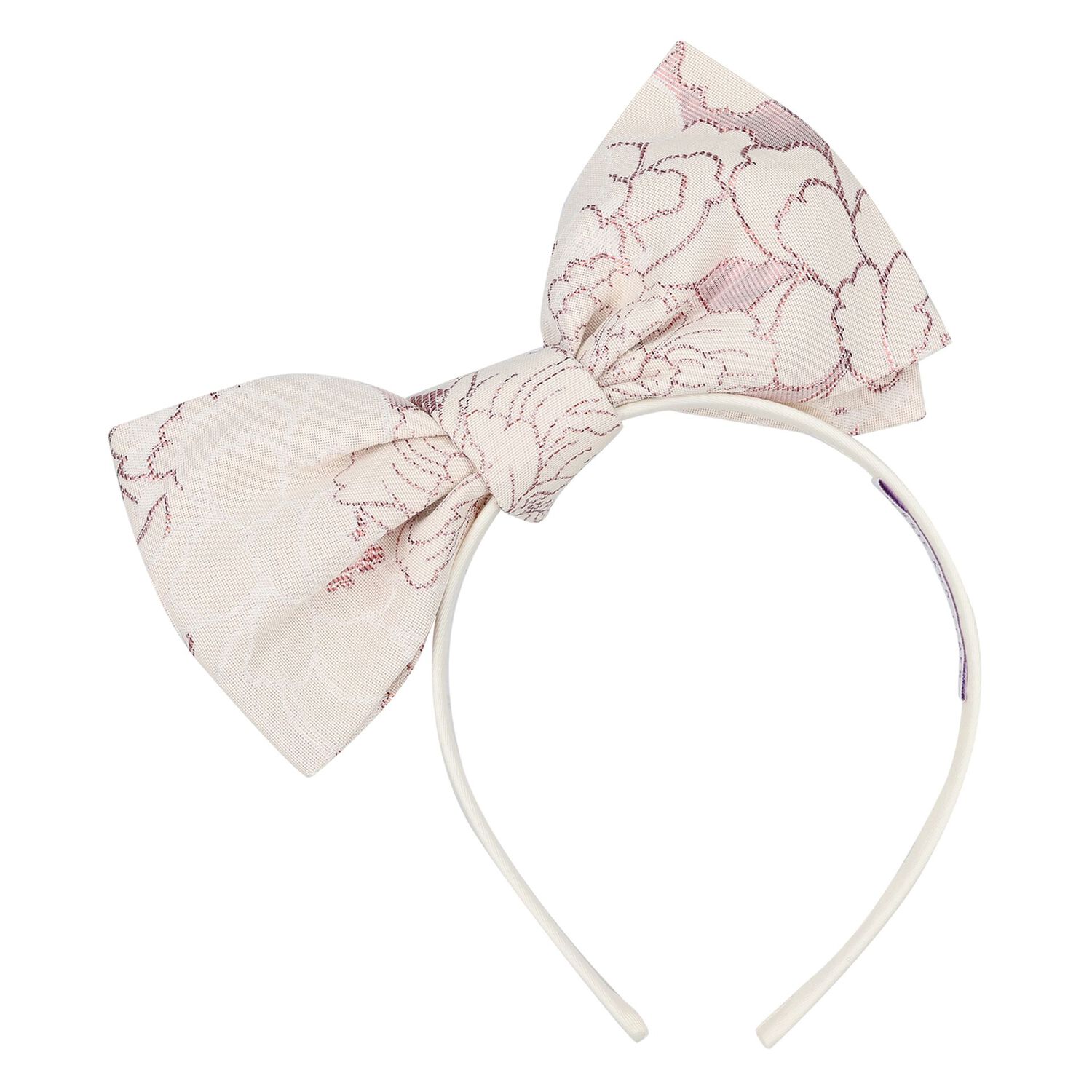 Girls Pink Jacquard Headband, 2, hi-res image number null