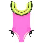 Girls Pink & Yellow Swimsuit, 1, hi-res