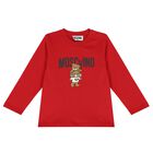 Red Teddy Bear Logo Long Sleeve Top, 5, hi-res